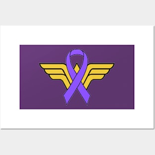 WW Purple Awareness Ribbon Posters and Art